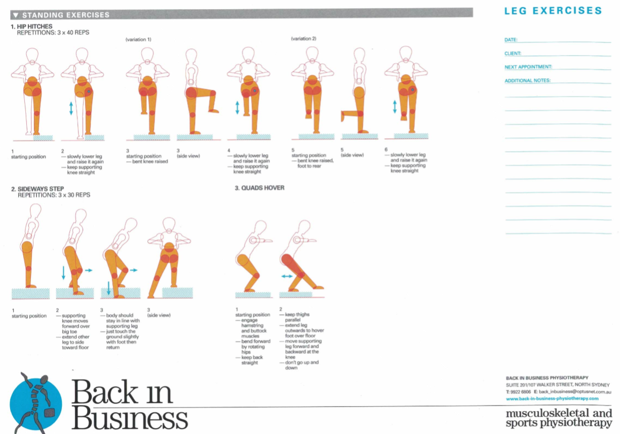 Lower Limb Exercises A