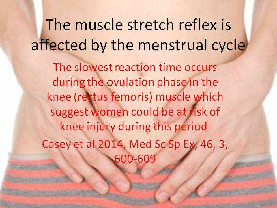 Menstruation muscle stretch reflex