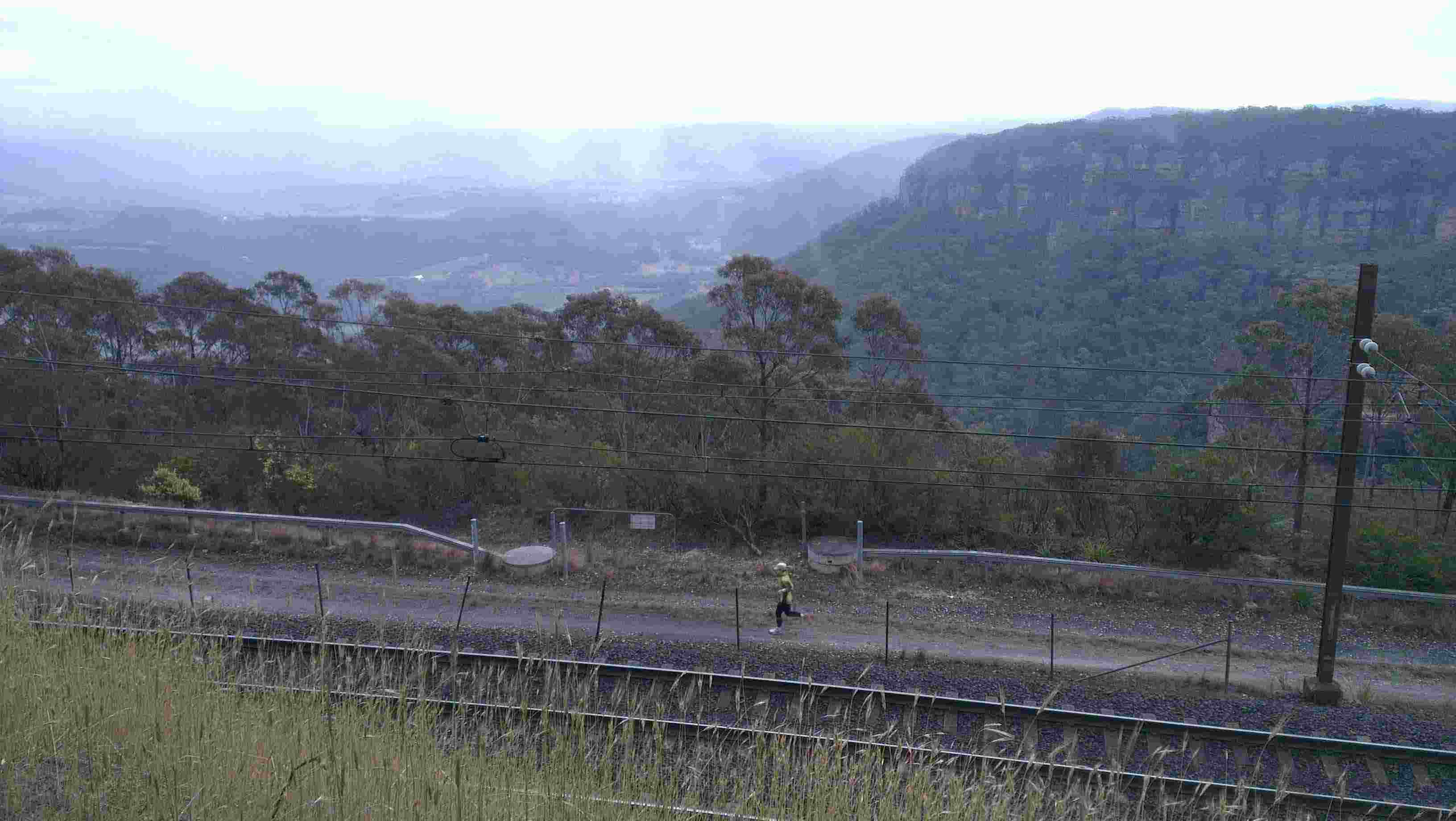 Trail beside Rail Mt Vic runner