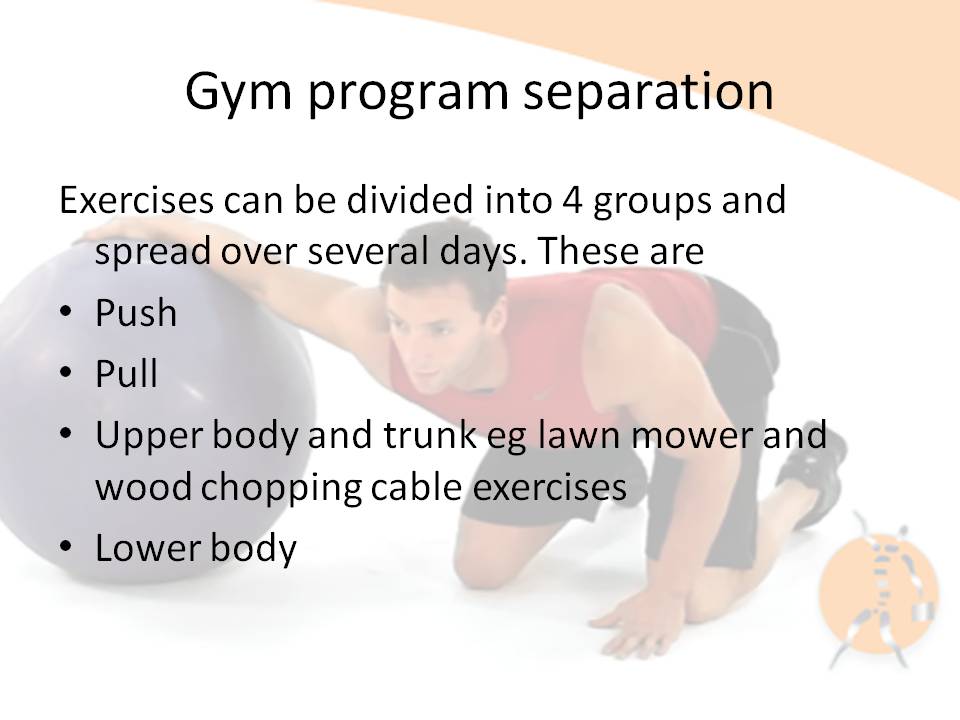 Gym programme structure